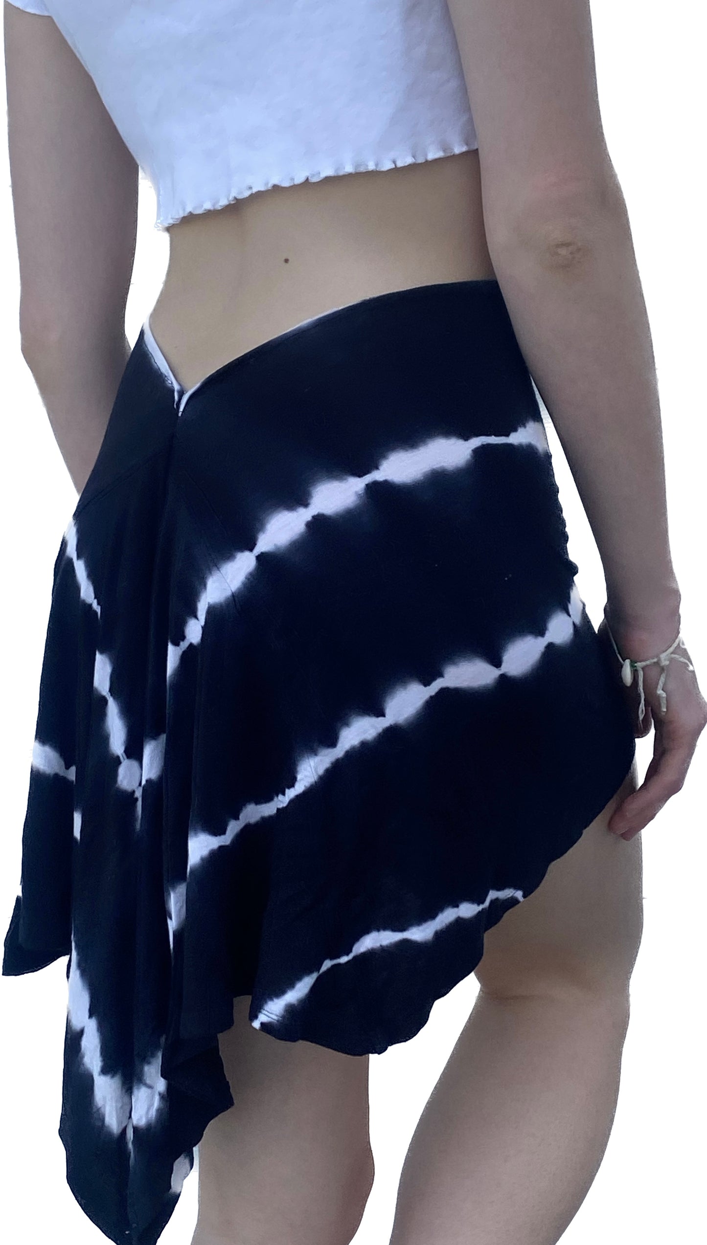 Blue & white tye dye skirt