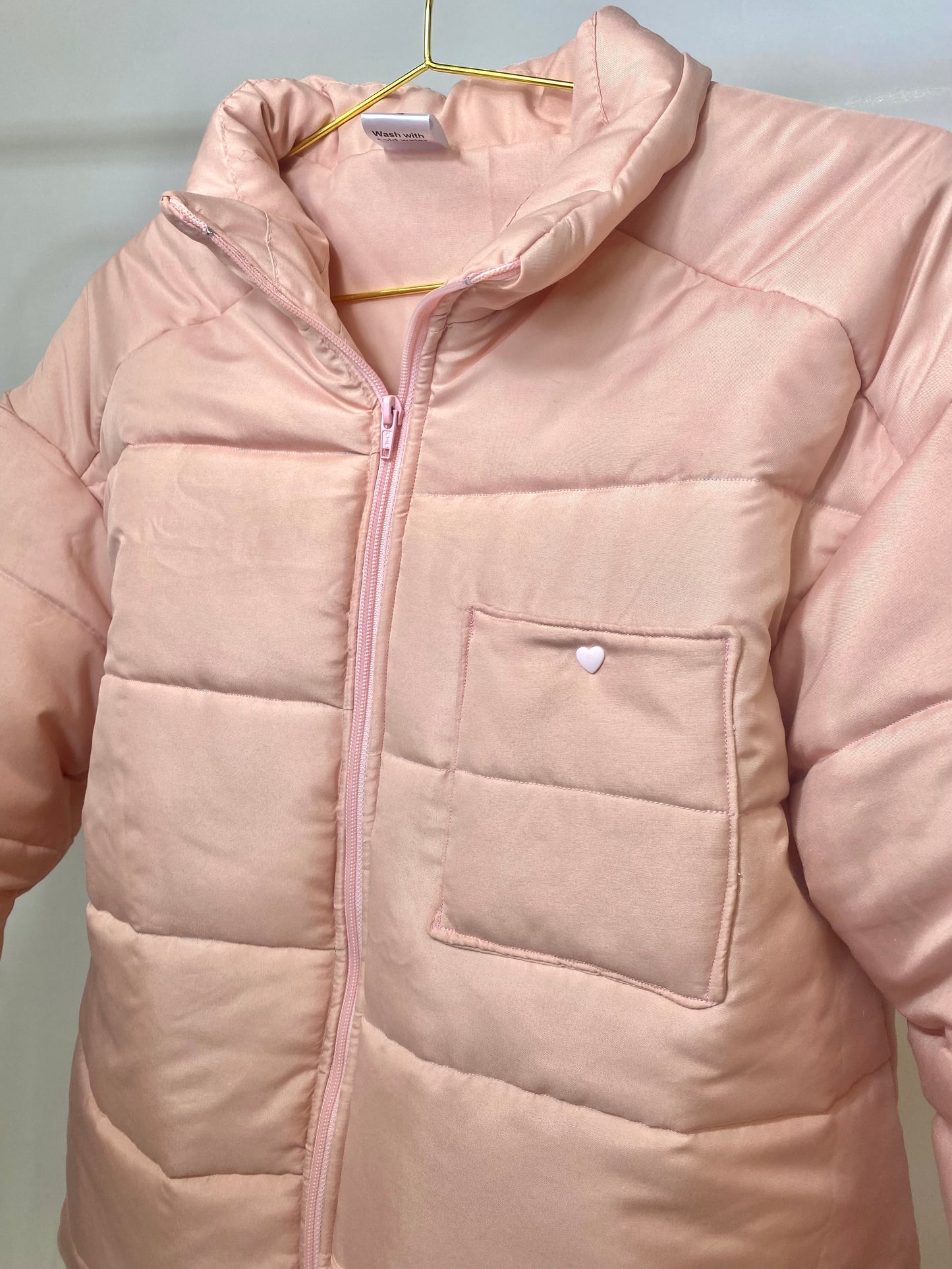 Pink heart puffer