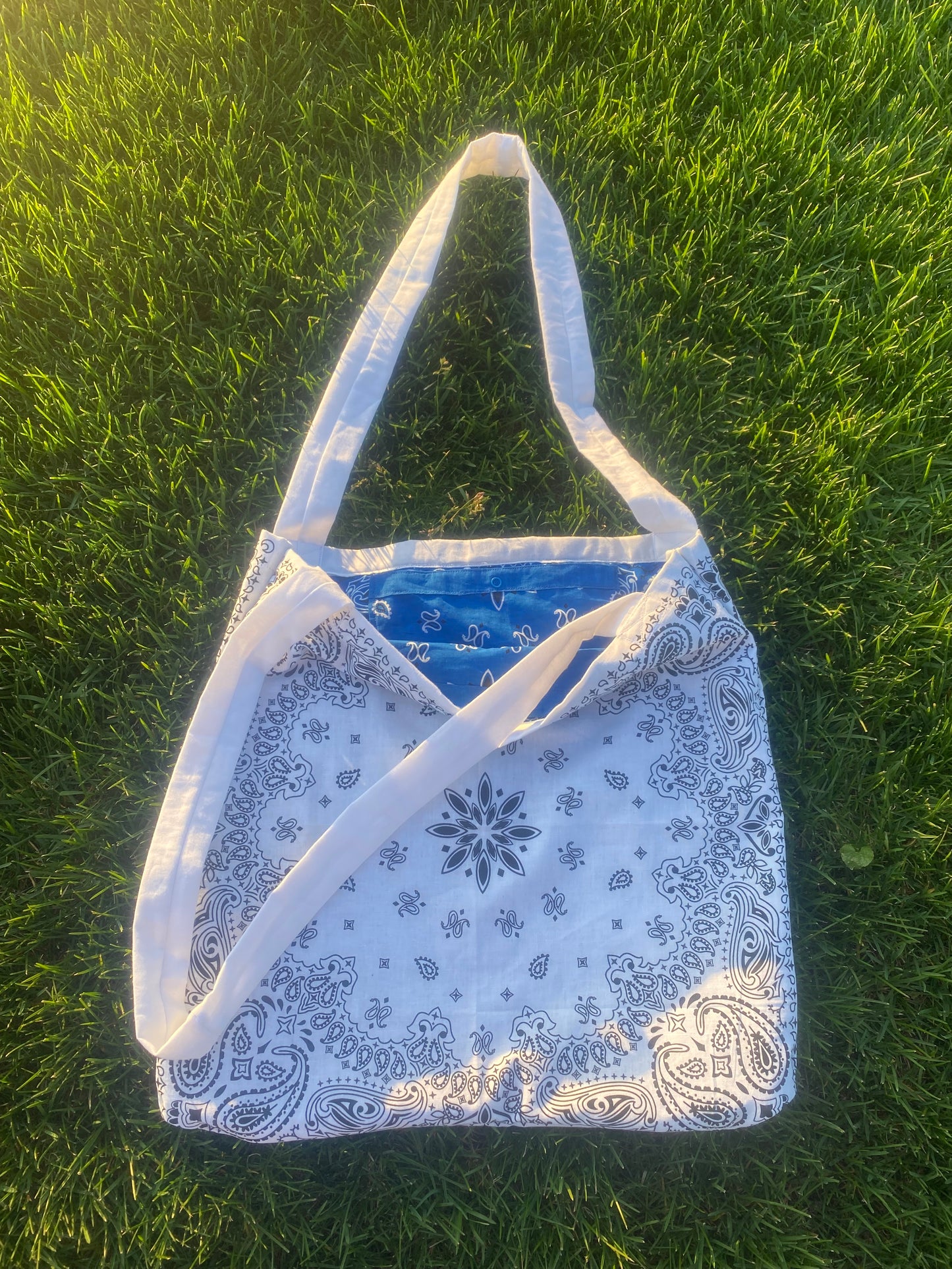 Large Bandana Bag With Pocket Buttons