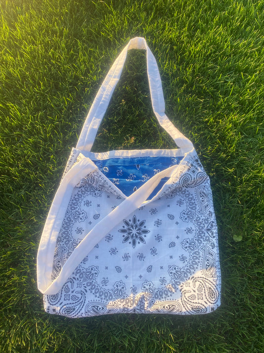 Large Bandana Bag With Pocket Buttons